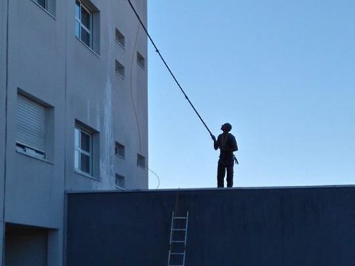 nettoyage exterière d’une clinique mutualiste Lorient